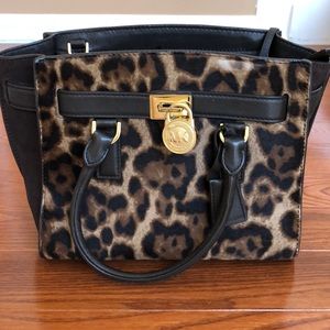 Michael Kors animal print leather bag